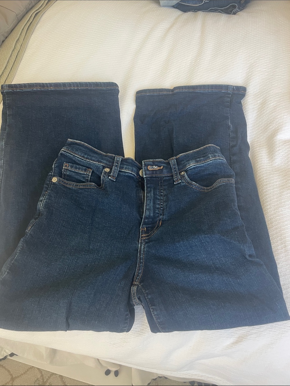 Banana republic wide leg crop size 26 2 in dark wash - Picture 5 of 6